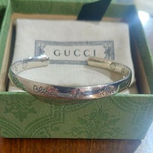 Gucci blind for love silver bracelet